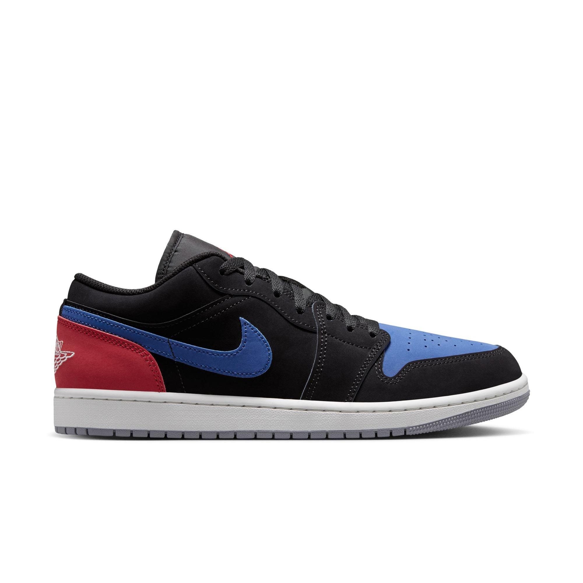 Jordan 1 Low "Black/Summit White/True Blue/Varsity Red" Men's Shoe - BLACK/RED/BLUE